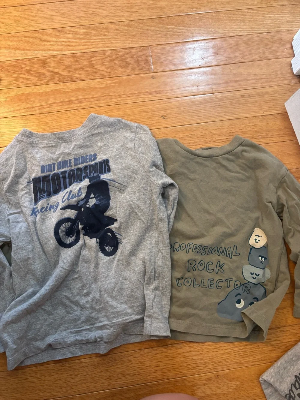 Bundle Motocross and Olive Rock Collector Long Sleeve Tees 4t